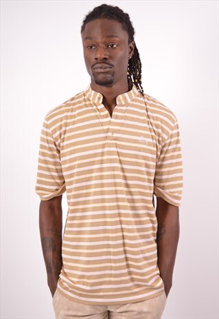 VINTAGE PUMA POLO SHIRT STRIPES KHAKI