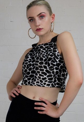 ANIMAL PRINT CROP TOP