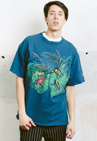VINTAGE 80S BOLD PATTERNED T-SHIRT