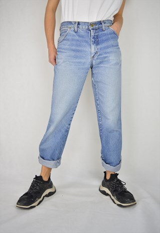 VINTAGE DENIM BLUE REGULAR TROUSERS
