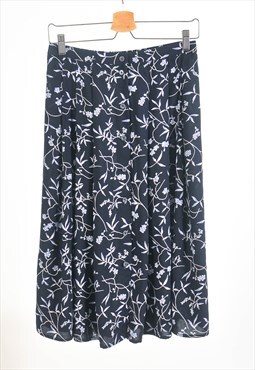 VINTAGE 90S midi skirt in flower print 