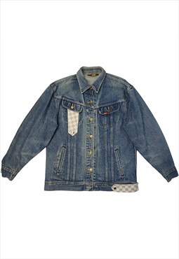 Vintage Denim jacket Reworked with Louis Vuitton Blazon