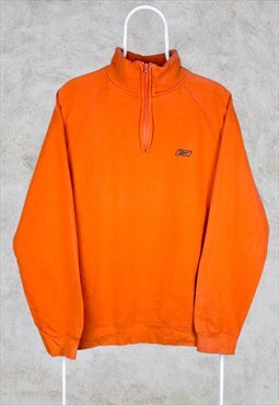 Vintage Orange Reebok Sweatshirt 1/4 Zip Medium