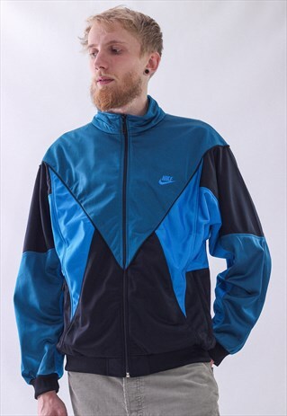 VINTAGE MENS NIKE LOGO TRACK TOP SUIT JACKET