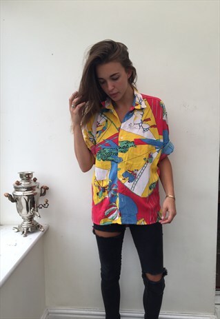 CRAZY PATTERN OVERSIZED RETRO VINTAGE UNISEX FESTIVAL SHIRT