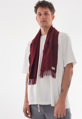 COLLECTOR VINTAGE AQUASCUTUM SCARF 90S RED