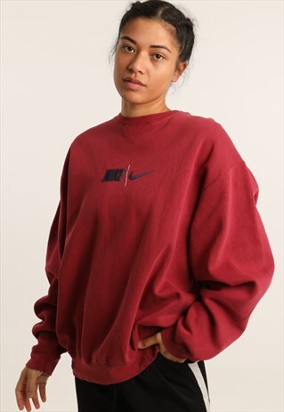 VINTAGE NIKE EMBROIDERED SPELL OUT SWEATSHIRT