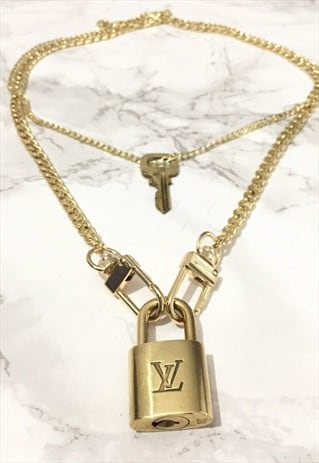 Louis Vuitton Padlock Necklace with double chains | Boutique Secondlife | ASOS Marketplace