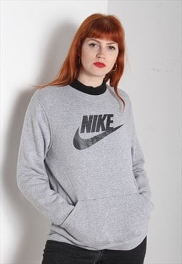 Vintage Nike Crew Neck Sweatshirt Grey RL