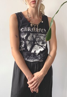 Vintage 90's Black Grunge Deathcore Graphic Band Tank Top