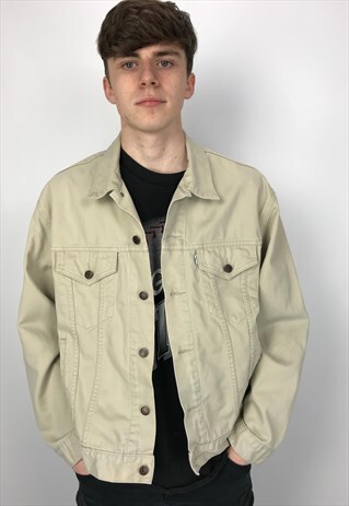 90S VINTAGE LEVI'S BEIGE DENIM JACKET