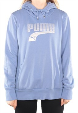 Puma - Blue Spellout Hoodie - XLarge