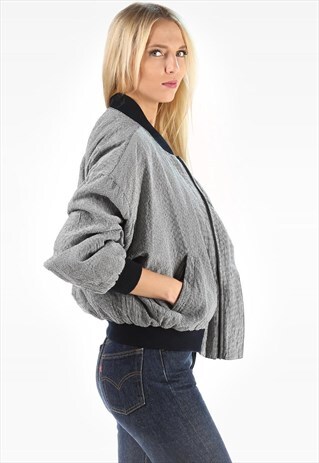 RETRO GINGHAM PLAID BOMBER JACKET UNISEX