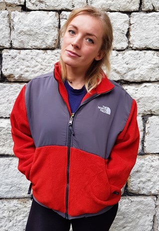 VINTAGE THE NORTH FACE DENALI FLEECE JACKET RED