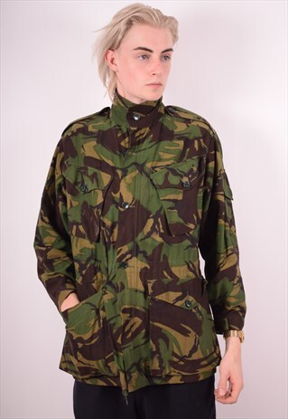 MENS VINTAGE MILITARY JACKET MEDIUM MULTI 90S