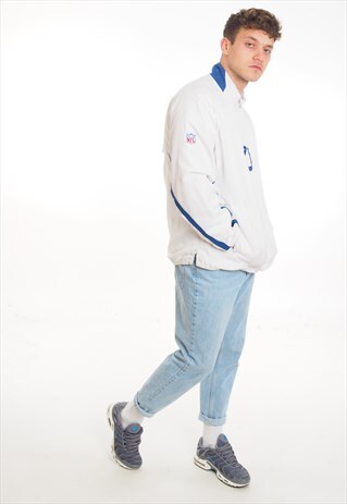 VINTAGE NFL INDIANAPOLIS COLTS 1/4 ZIP JACKET WHITE