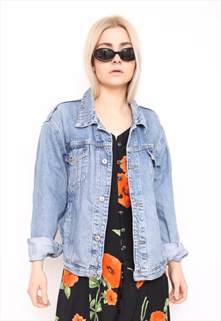 VINTAGE 90S BLUE DENIM OVERSIZED JACKET