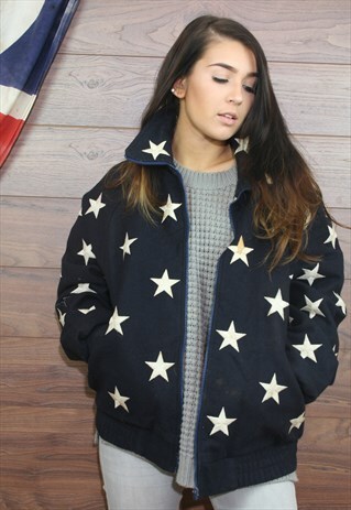 USA VINTAGE COLLEGE BOMBER JACKET.