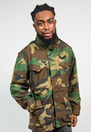 VINTAGE ARMY CAMOUFLAGE JACKET M65