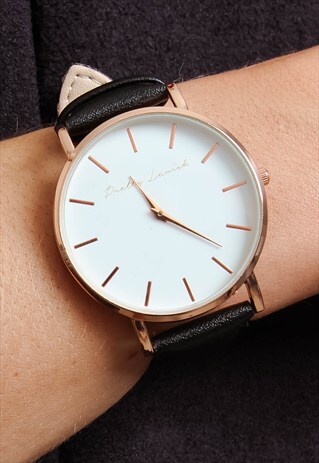 BLACK LEATHER WATCH