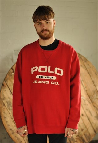 90S POLO RALPH LAUREN SPELL OUT SWEATER