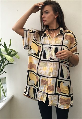 CRAZY PATTERN OVERSIZED RETRO VINTAGE UNISEX FESTIVAL SHIRT