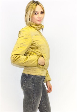 RETRO SATIN GOLD RALPH LAUREN PUFFER JACKET