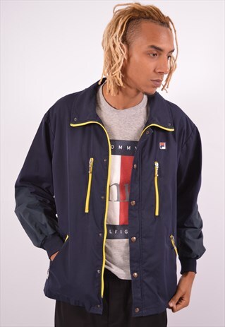 VINTAGE FILA OVER JACKET NAVY BLUE