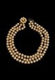 50's Ladies Cream Champagne Vintage Pearl Necklace