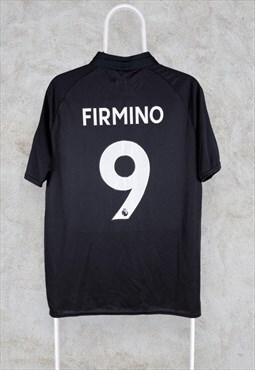 Liverpool Football Shirt Black Blackout Firmino Large