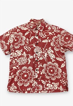 Vintage kahala hawaiian aloha shirt red small BV16669