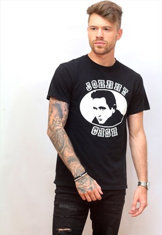 VINTAGE BLACK GRAPHIC 'JOHNNY CASH' T-SHIRT