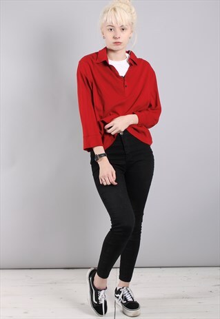 VINTAGE CHAPS RALPH LAUREN LONG SLEEVE POLO SHIRT