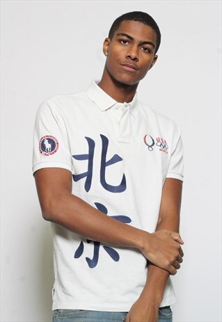 VINTAGE POLO RALPH LAUREN POLO SHIRT WHITE