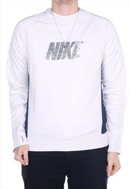 Vintage Nike - White Printed Crewneck Sweatshirt - Medium
