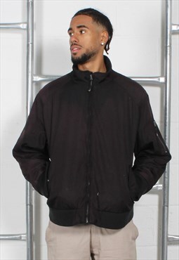 Vintage Calvin Klein Bomber Jacket in Black Rain Coat XL