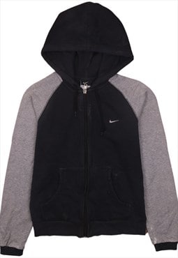 Nike 90's Swoosh Full Zip Up Hoodie Medium Black