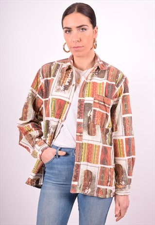WOMENS VINTAGE SHIRT LARGE MULTI 90'S