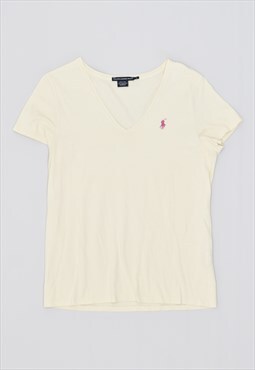 Vintage 00' Y2K Ralph Lauren T-Shirt Top Off White