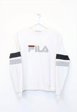 Vintage Fila sweatshirt in white. Best fits S