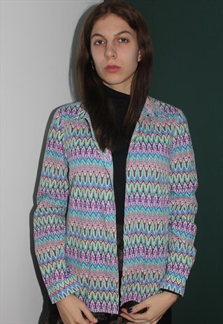 VINTAGE 90' UNIQUE AMAZING MULTI BLOUSE