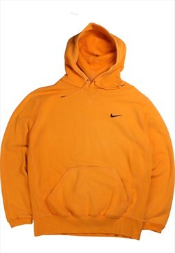 Vintage  Nike Hoodie Swoosh Pullover Yellow Large