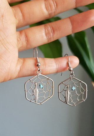 VINTAGE STERLING SILVER DREAMCATCHER EARRINGS