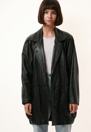 90S VINTAGE LEATHER BOMBER JACKET 1119