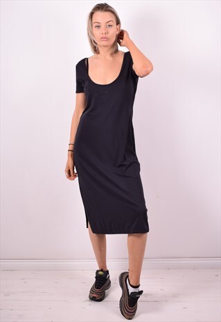 MOSCHINO WOMENS VINTAGE DRESS MEDIUM BLACK 90'S