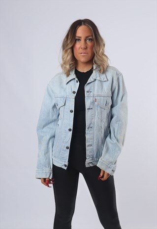LEVIS DENIM JACKET OVERSIZED FITTED UK 14 (EAAB)