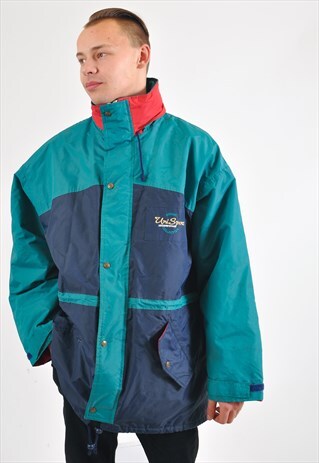 VINTAGE 90'S WINDBREAKER RAIN PARKA JACKET