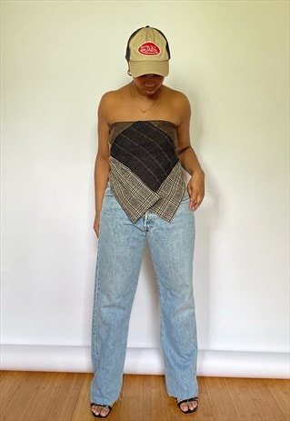 VINTAGE UPCYCLED PATCHWORK TRIANGLE TOP