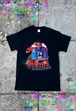 VIEIRA ARSENAL FOOTBALL TEE BLACK