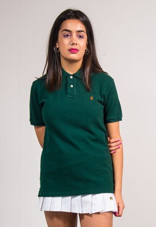 VINTAGE 90'S DARK GREEN RALPH LAUREN POLO T-SHIRT